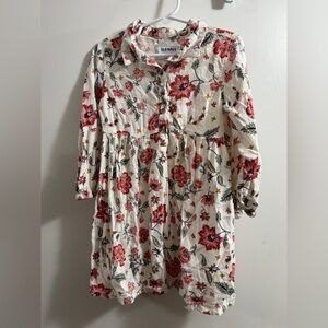 Old Navy Kids Floral Dress - Red and Cream